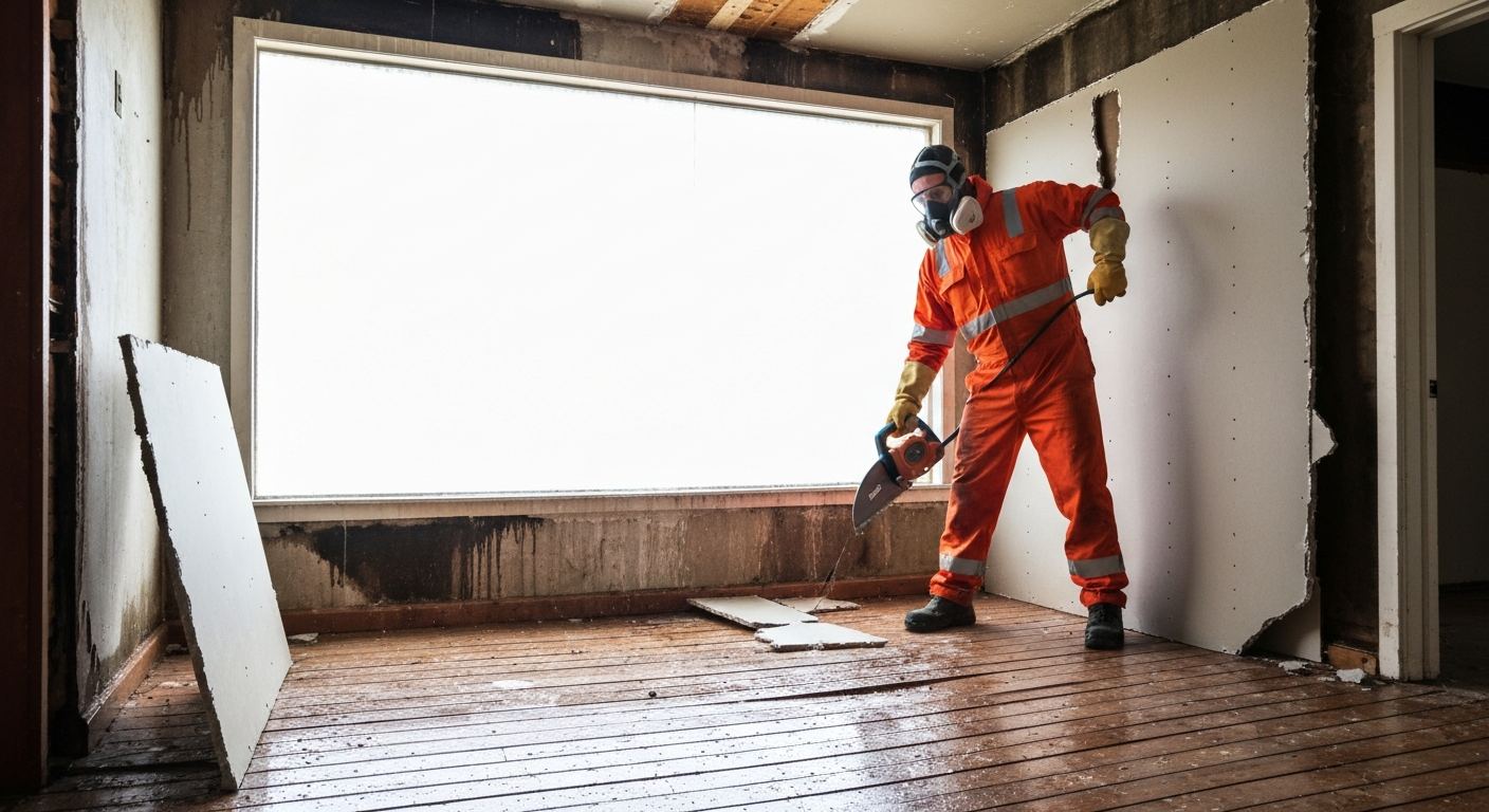 Water damage repair in progress — Upper Allen PA
