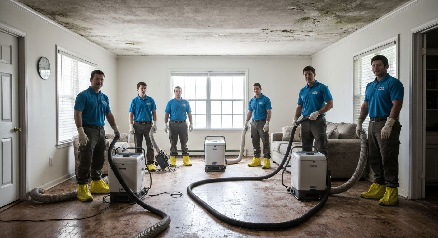 Flooded basement cleanup in Unity, PA