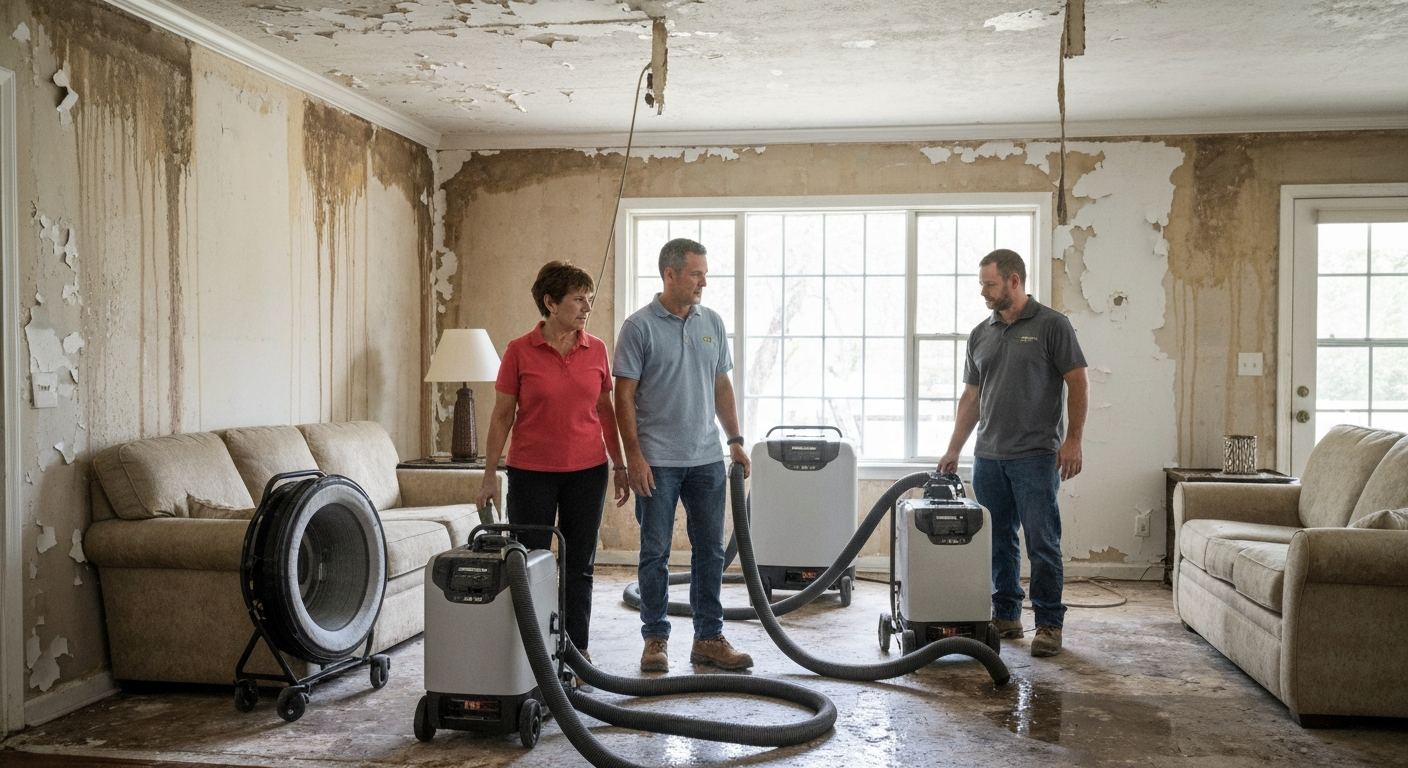Flooded basement cleanup in Hopewell, PA