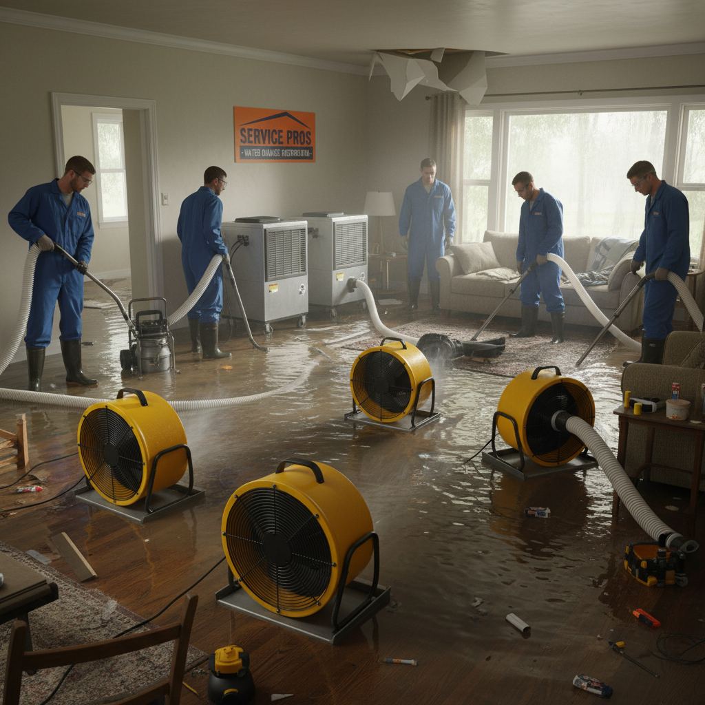 Water damage restoration technician in Titusville, Pennsylvania