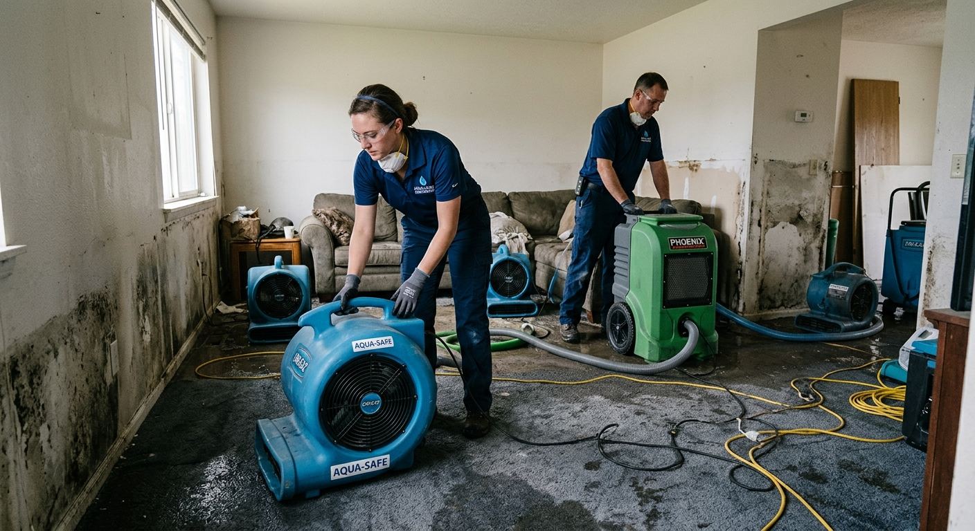 Flooded basement cleanup in Coolbaugh, PA