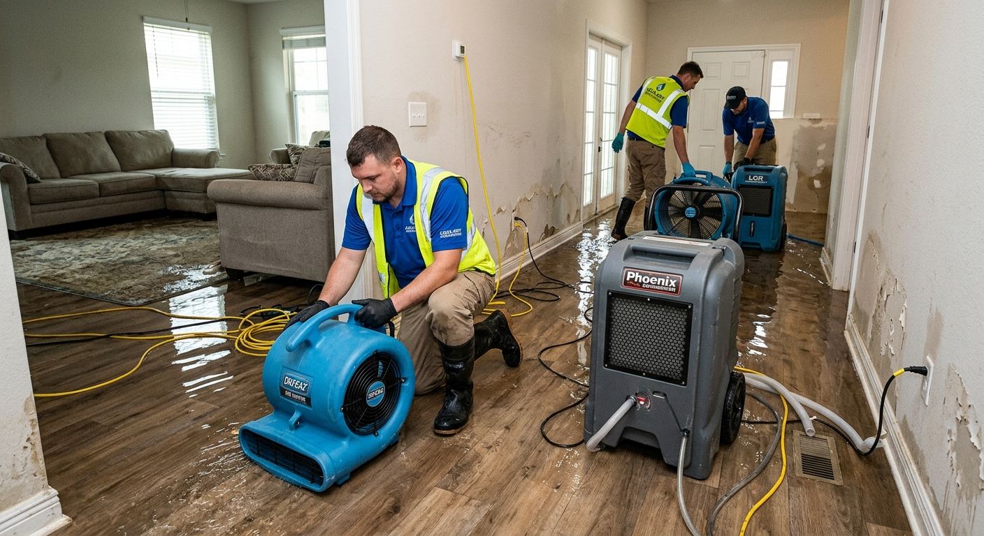 Flooded basement cleanup in Ridley, PA
