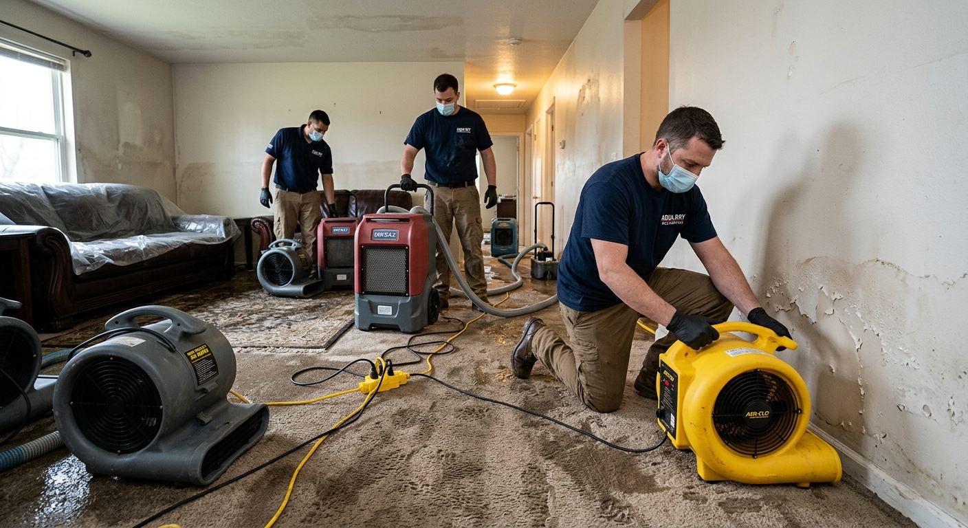 Water damage restoration technician in Jackson, Pennsylvania