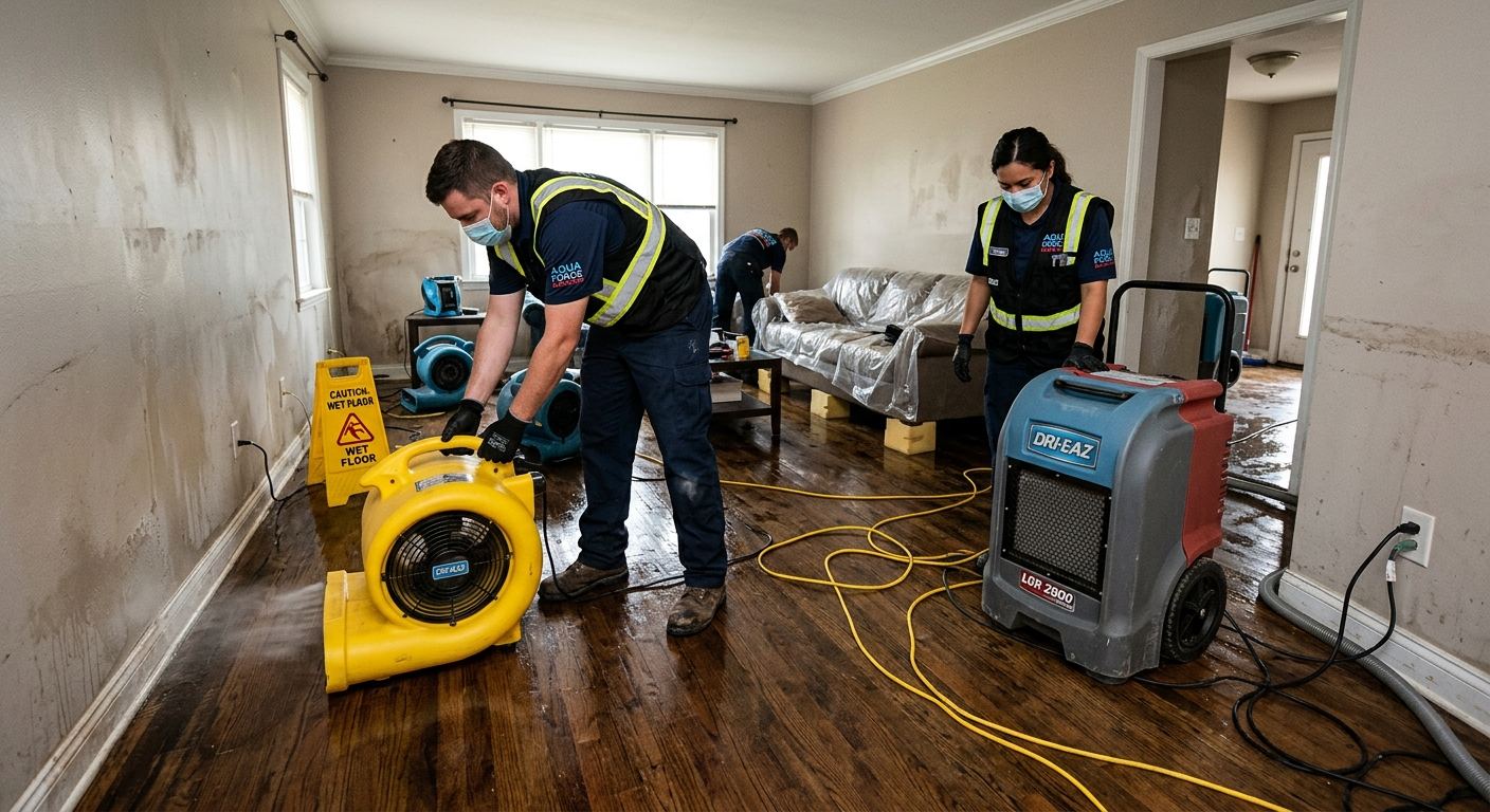 Water damage restoration technician in Springfield, Pennsylvania