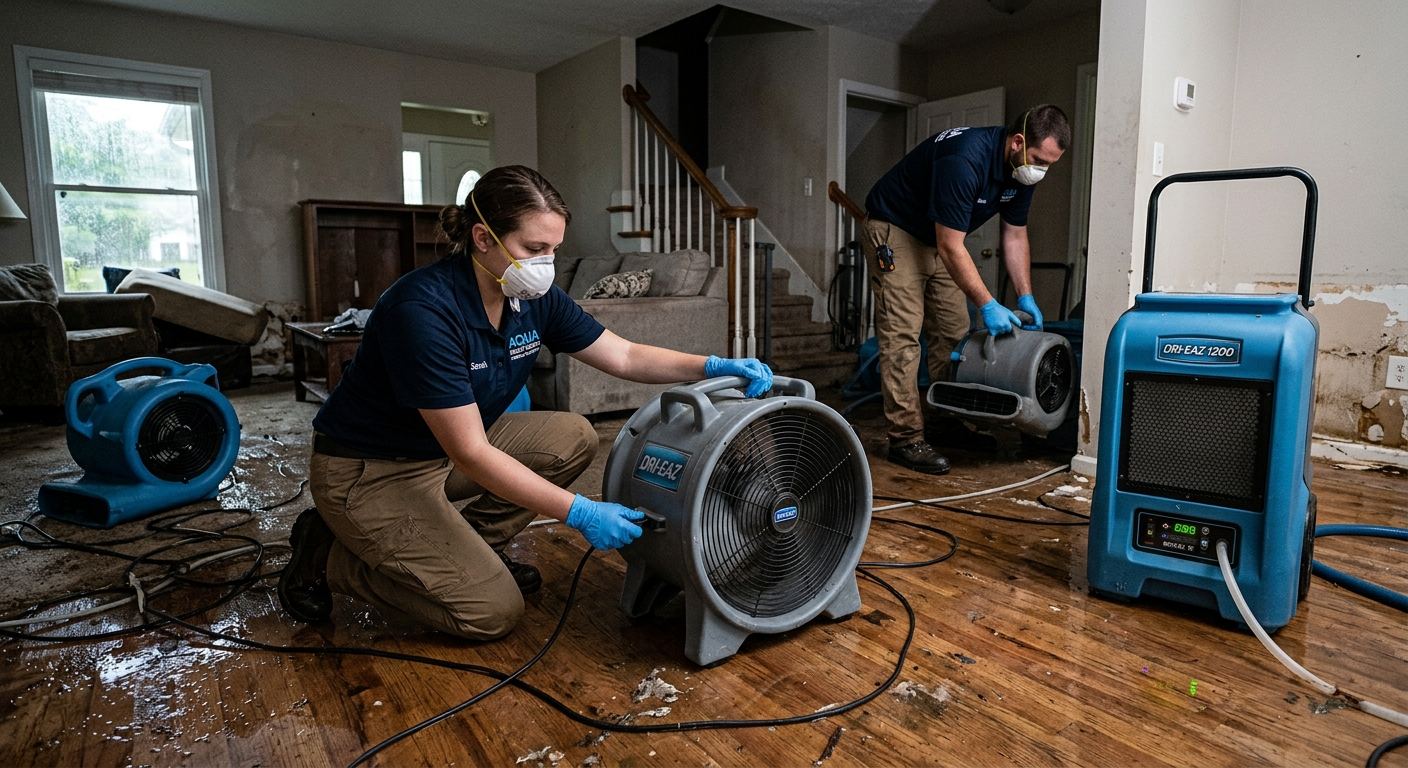 Water damage restoration technician in Johnstown, Pennsylvania