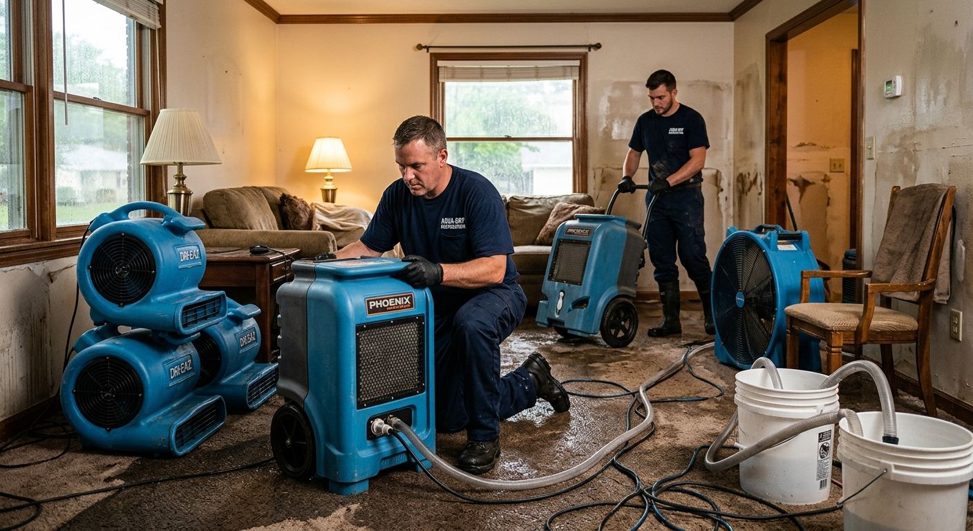 Water damage restoration technician in Middle Smithfield, Pennsylvania