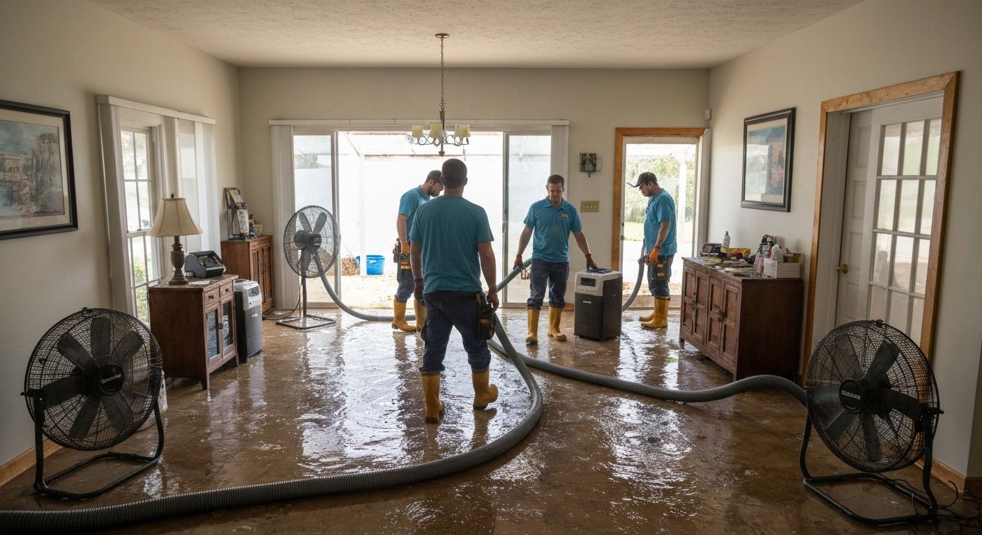 Water damage repair in progress — Rapho PA