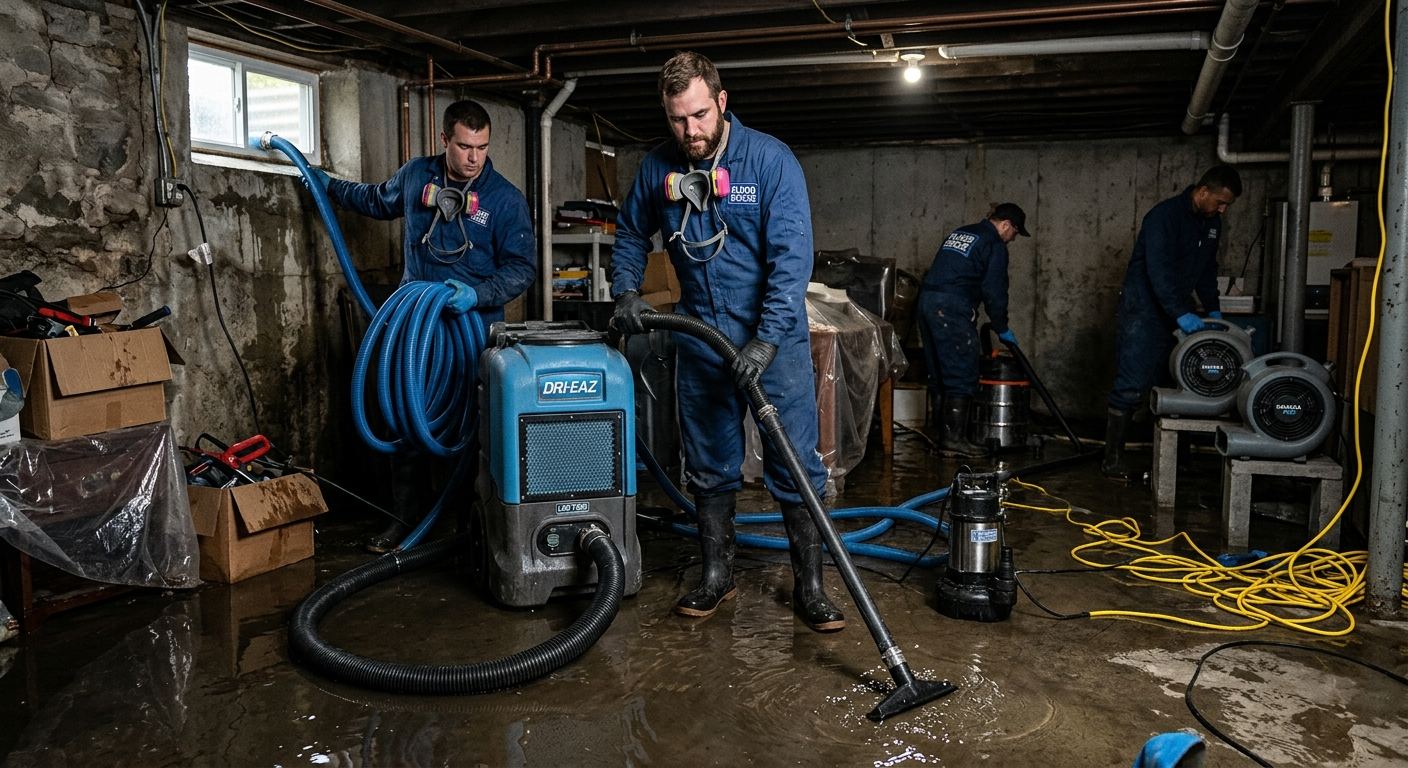 Water damage restoration technician in Upper Merion, Pennsylvania