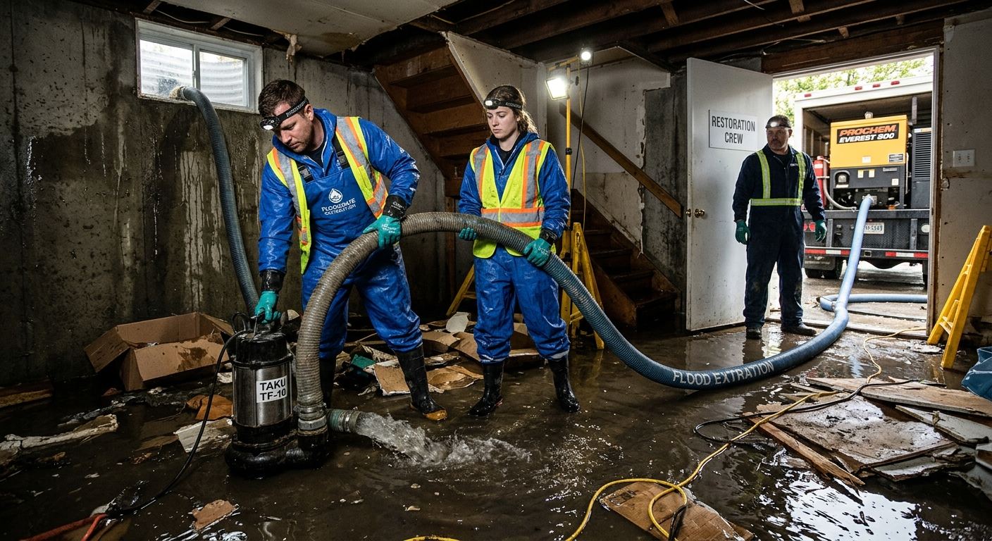 Emergency water extraction in Clairton — 24/7 service