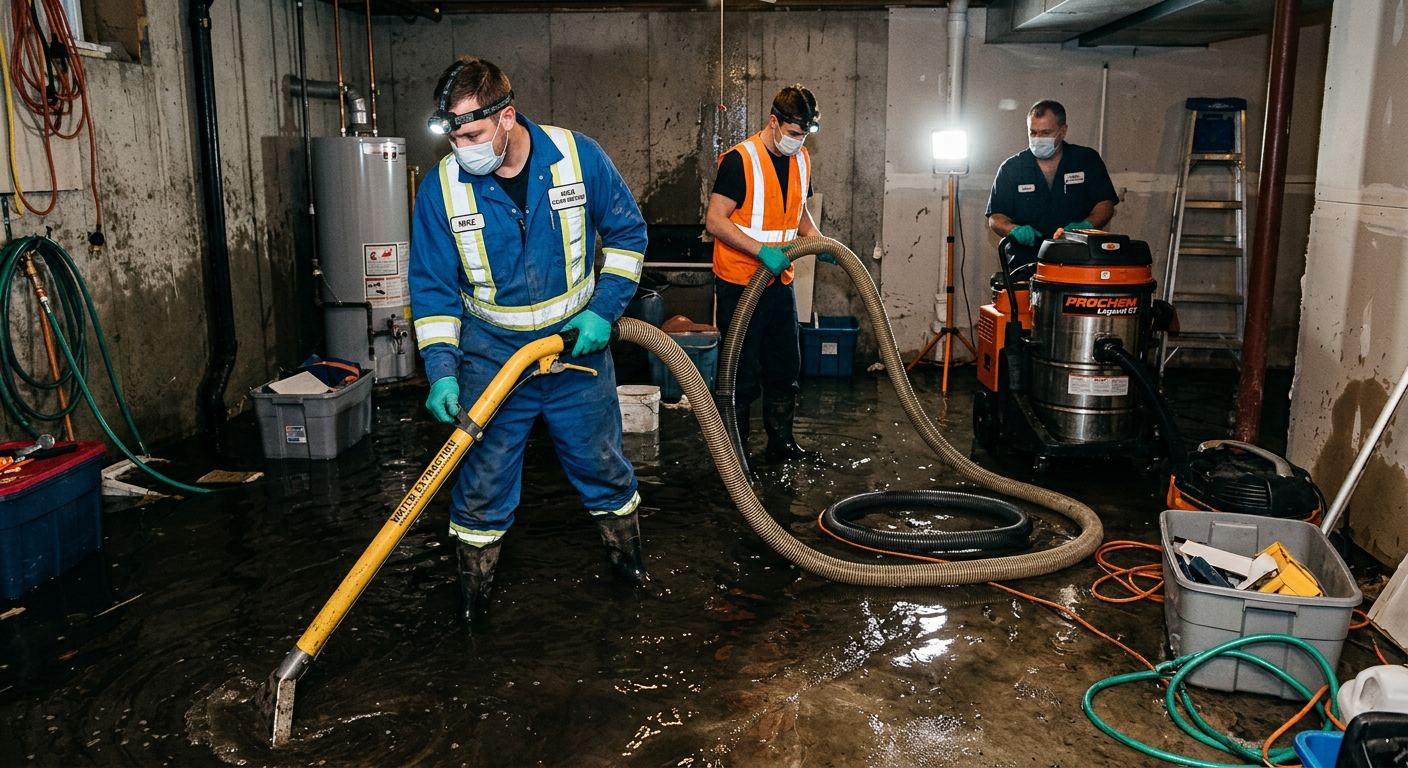 Water damage restoration technician in Sunbury, Pennsylvania