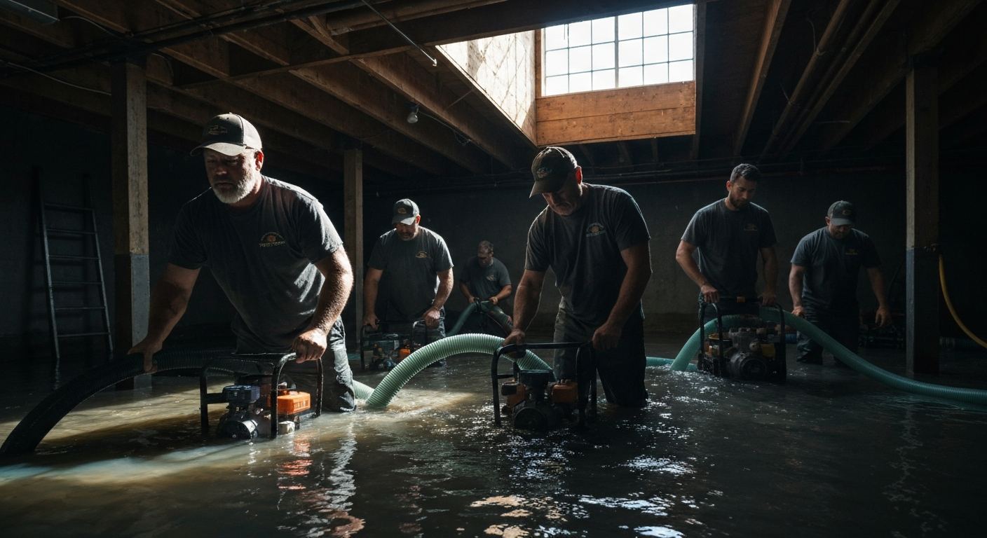 Water damage restoration technician in Findlay, Pennsylvania