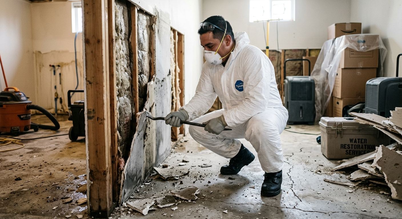 Flooded basement cleanup in Lititz, PA