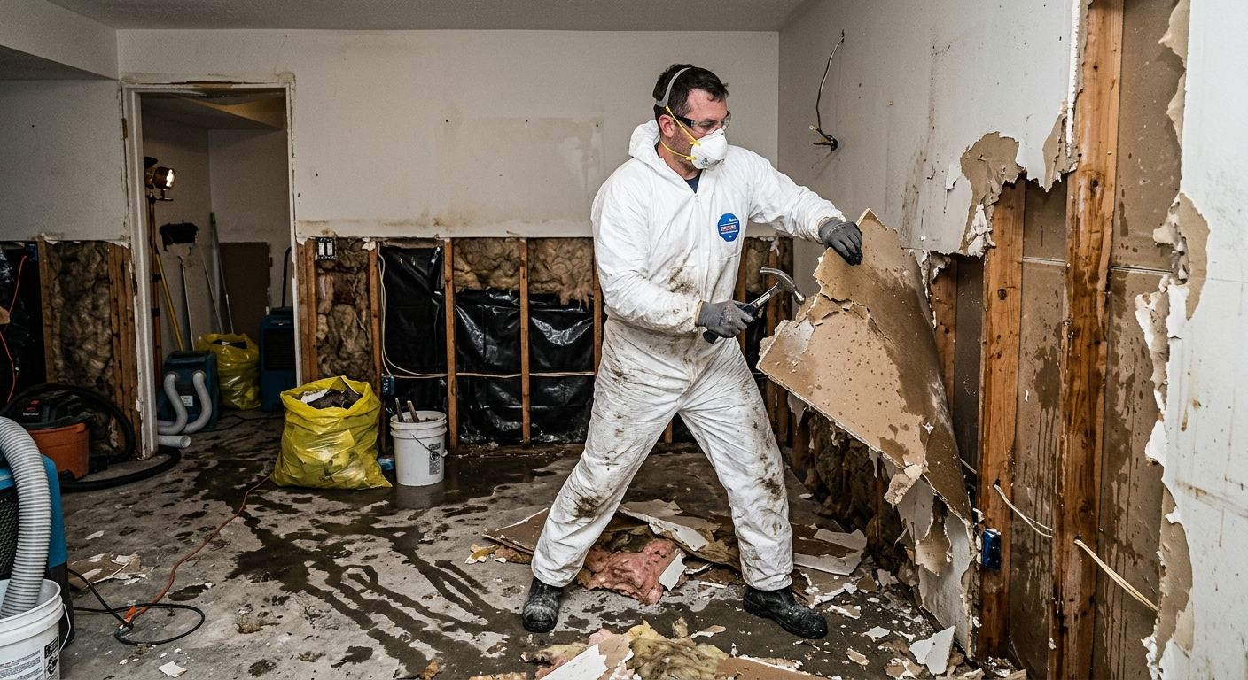Flooded basement cleanup in Dickinson, PA