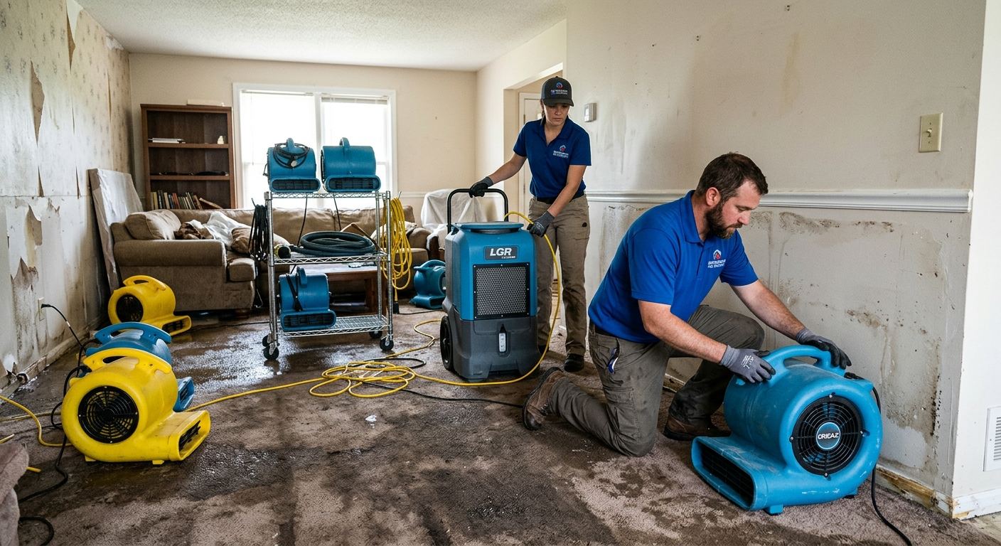 Water damage repair in progress — Carroll PA