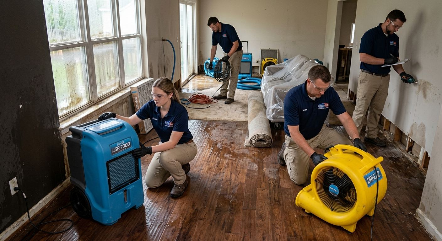 Water damage repair in progress — West Hazleton PA