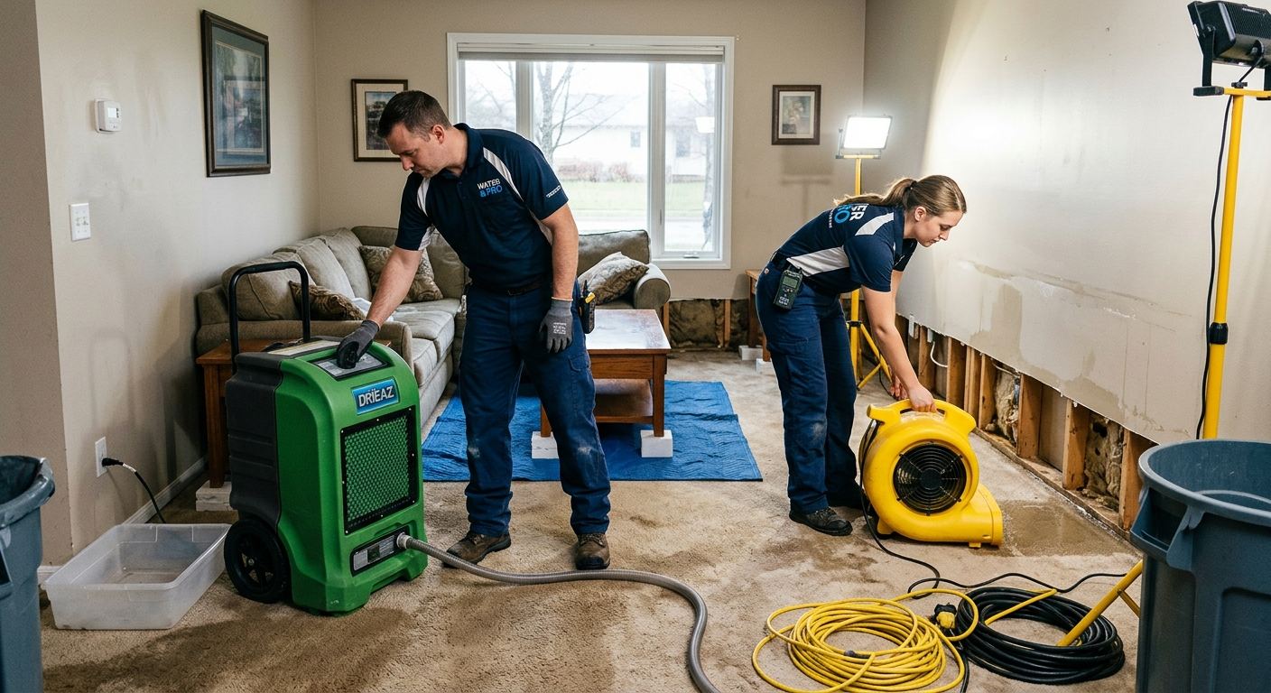 Water damage restoration technician in Scranton, Pennsylvania